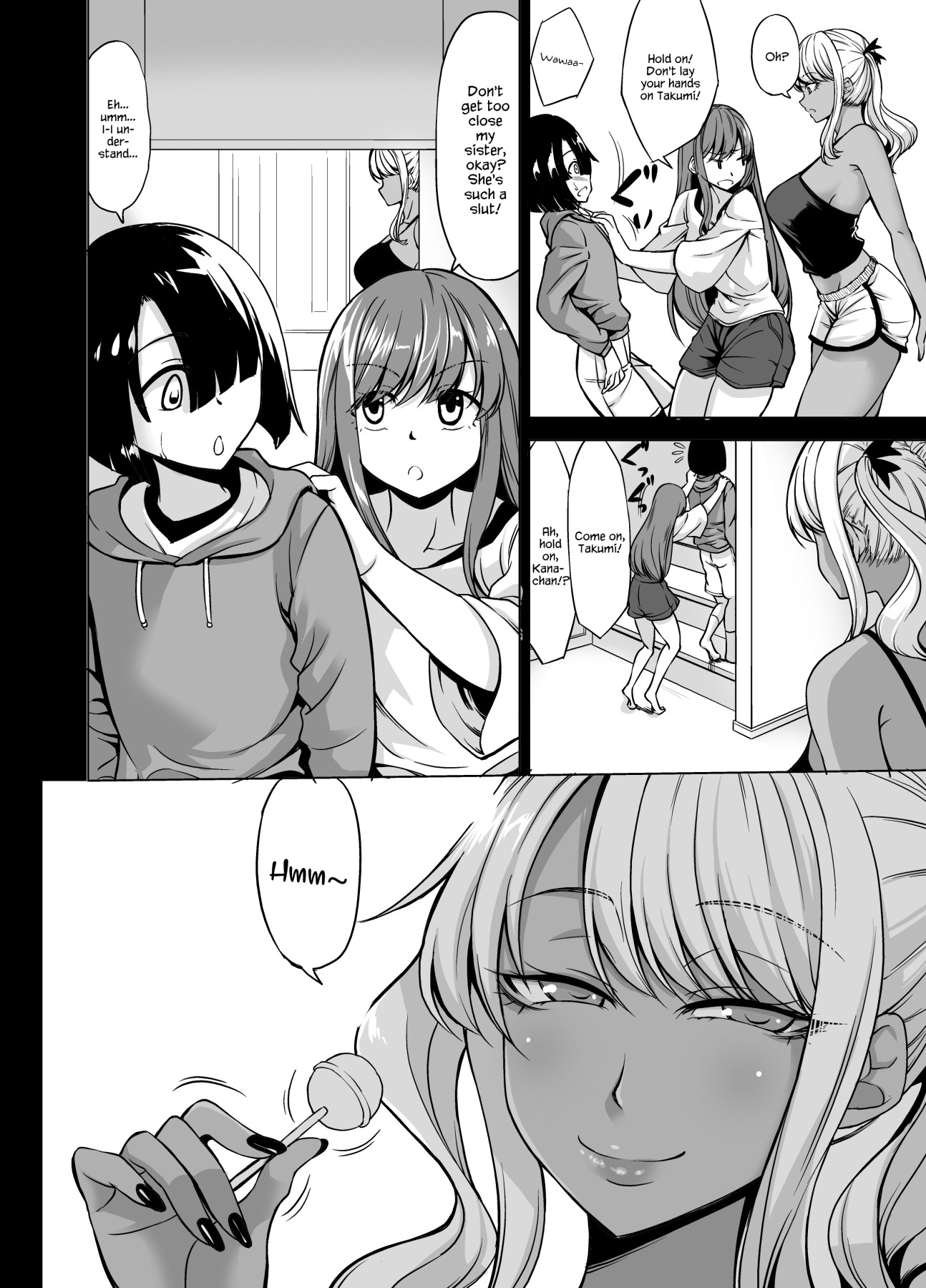 Hentai Manga Comic-Would You Rather Be With Your A-Cup Girlfriend Or A Dark Skinned, J-Cup, Gyaru Onee-san?-v22m-Read-5